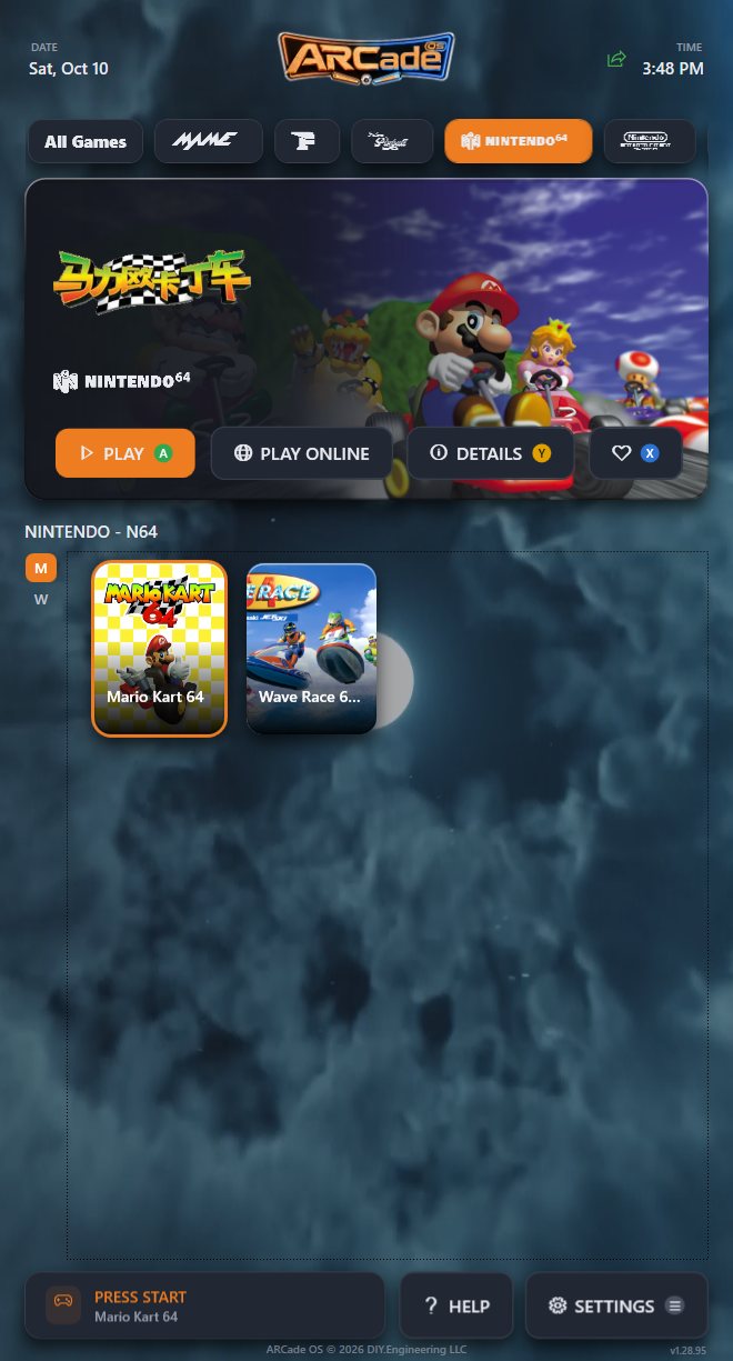 A console game with the Play Online button