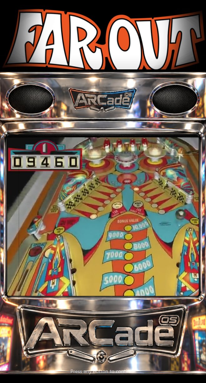 Attract mode playing a pinball preview video
