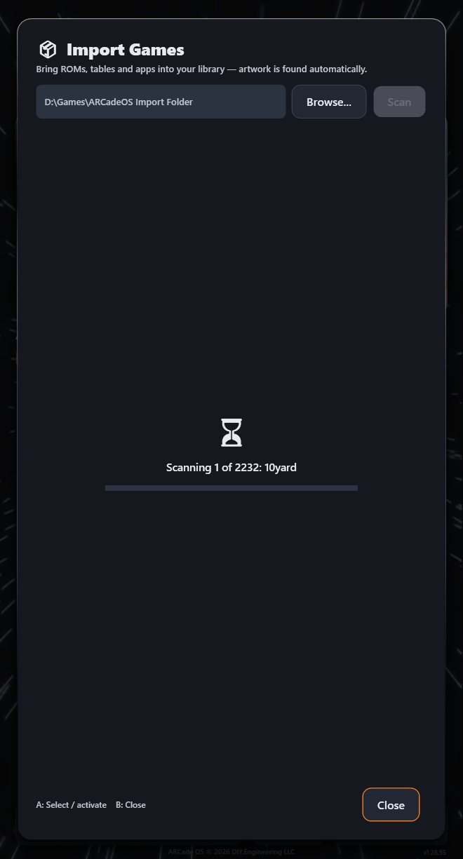 The importer scanning a folder