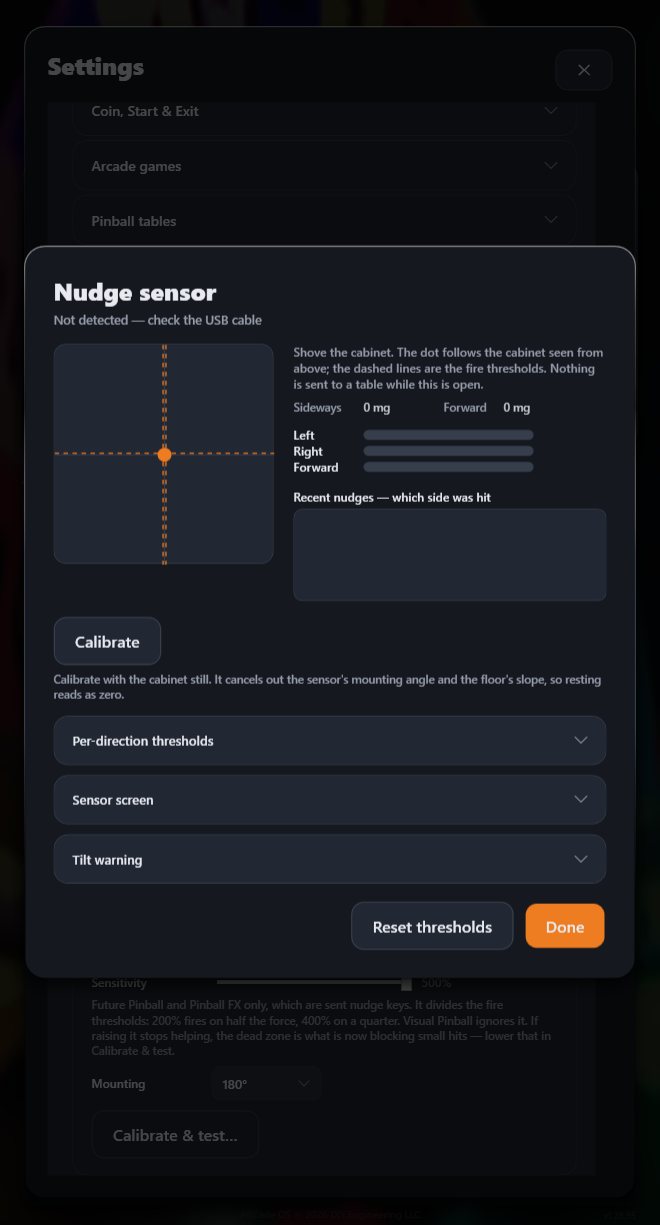 The Nudge sensor calibration card