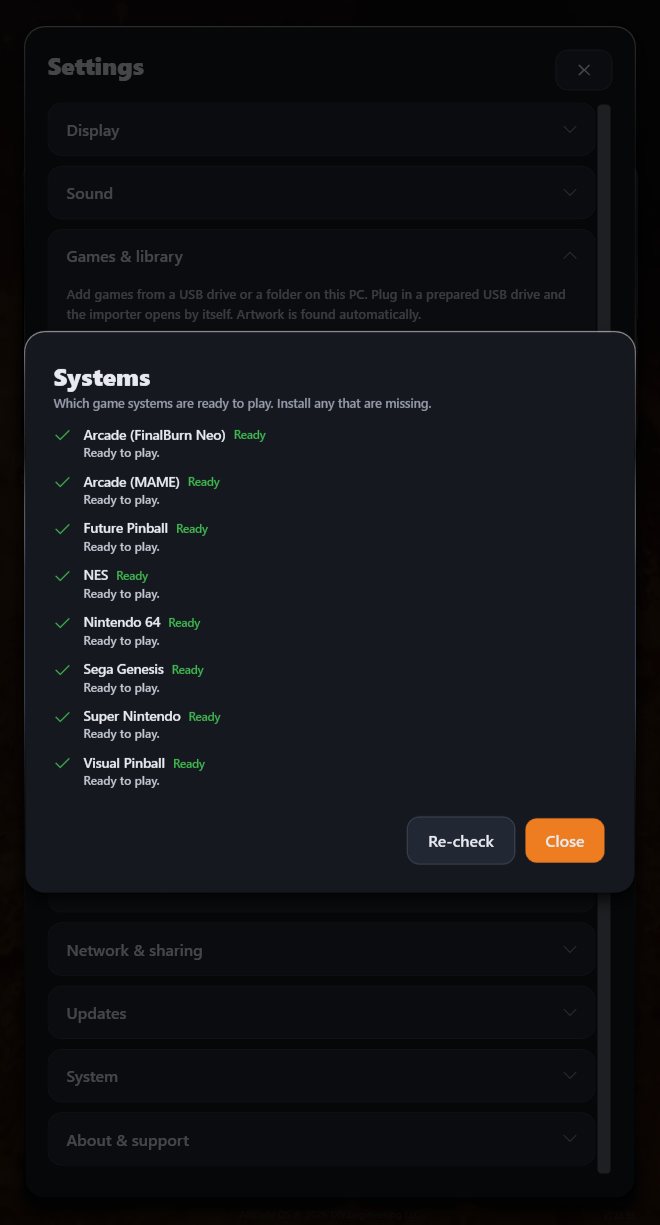 The Systems readiness card