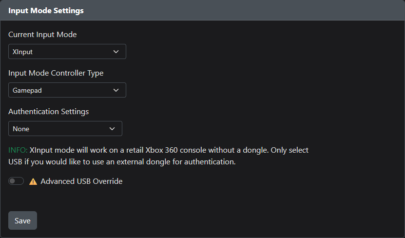 Input Mode Settings