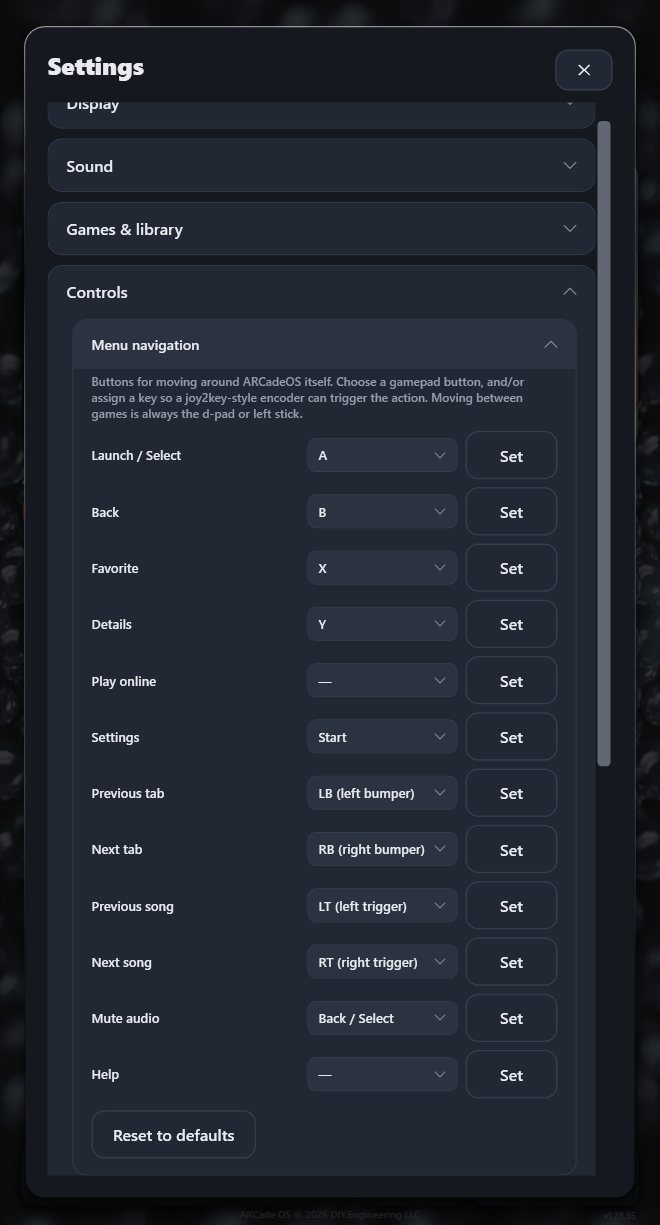 Menu navigation