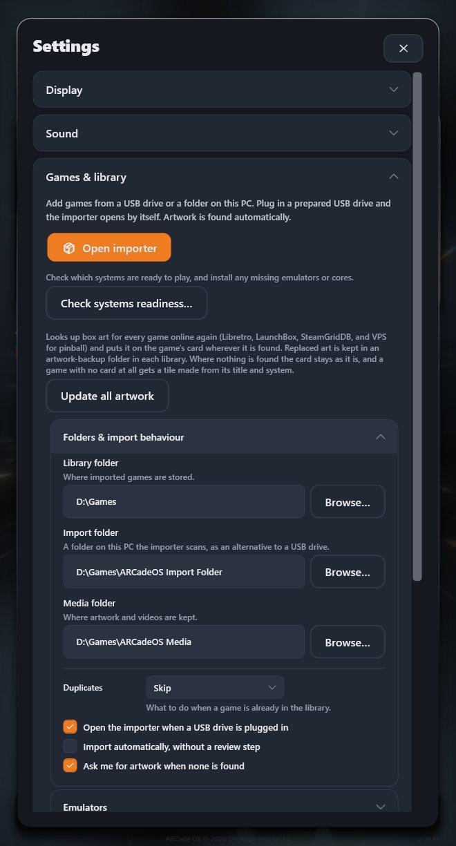 Folders and import behaviour