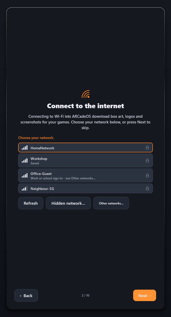 Wizard Wi-Fi step