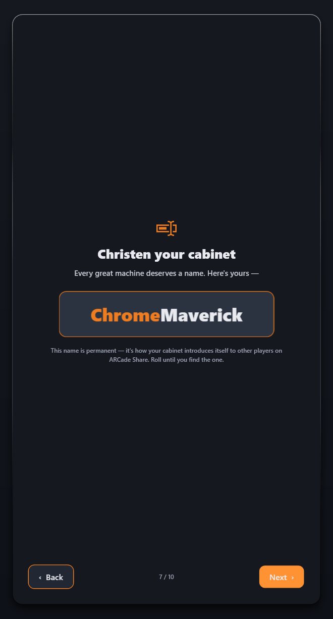 Wizard cabinet naming step